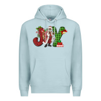Blue Mist Joy Black Santa Premium Hoodie - MaliasSmallBusiness