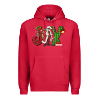 Cardinal Joy Black Santa Premium Hoodie - MaliasSmallBusiness