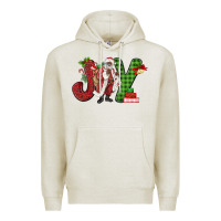Oatmeal Heather Joy Black Santa Premium Hoodie - MaliasSmallBusiness