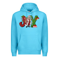 Ocean Blue Joy Black Santa Premium Hoodie - MaliasSmallBusiness