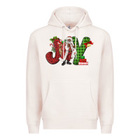 Pale Pink Joy Black Santa Premium Hoodie - MaliasSmallBusiness