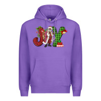 Purple Joy Black Santa Premium Hoodie - MaliasSmallBusiness