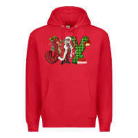 Red Joy Black Santa Premium Hoodie - MaliasSmallBusiness