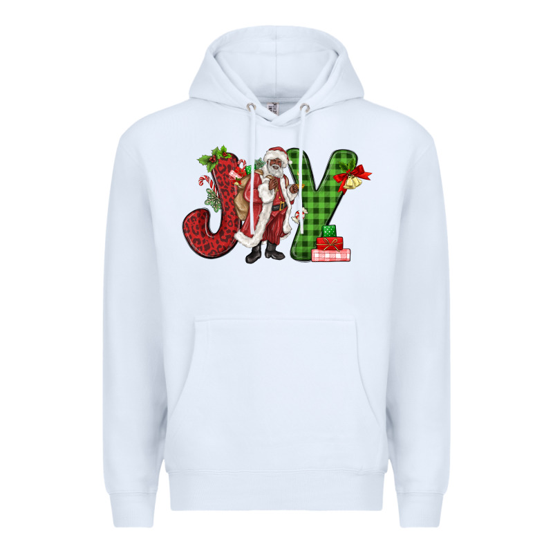 Joy Black Santa Premium Hoodie by MaliasSmallBusiness | Teevron