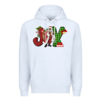 White Joy Black Santa Premium Hoodie - MaliasSmallBusiness