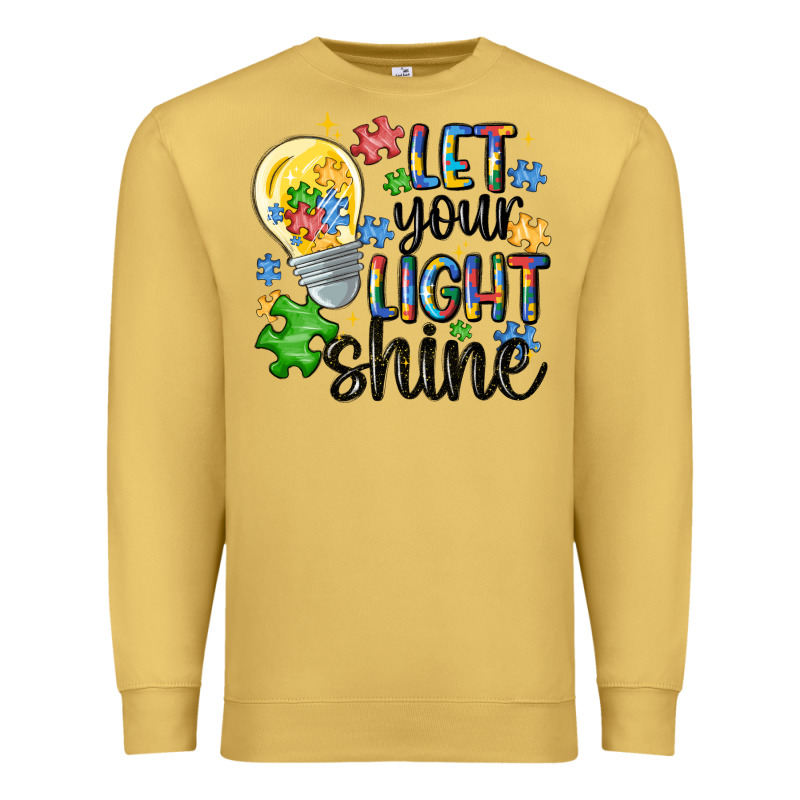 Let Your Light Shine Premium Sweatshirt by MaliasSmallBusiness | Teevron