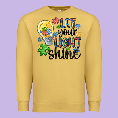 Let Your Light Shine Premium Sweatshirt Designed By Maliassmallbusiness