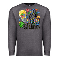 Charcoal Heather let your light shine Premium Sweatshirt - MaliasSmallBusiness