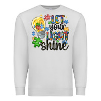 Dove Grey let your light shine Premium Sweatshirt - MaliasSmallBusiness