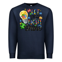 Navy let your light shine Premium Sweatshirt - MaliasSmallBusiness