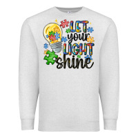 Oatmeal Heather let your light shine Premium Sweatshirt - MaliasSmallBusiness