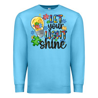 Ocean Blue let your light shine Premium Sweatshirt - MaliasSmallBusiness