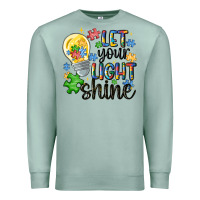 Seafoam let your light shine Premium Sweatshirt - MaliasSmallBusiness