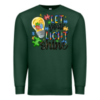 Sports Green let your light shine Premium Sweatshirt - MaliasSmallBusiness