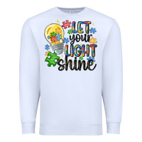 White let your light shine Premium Sweatshirt - MaliasSmallBusiness