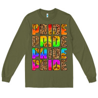 Army Green pride pride pride pride Long Sleeve Tee - HRA Design Shop