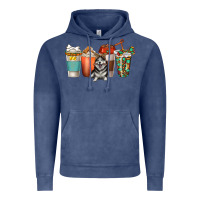 Vintage Denim alaskan husky dog coffee cups Vintage Hoodie - texasbilliewilder
