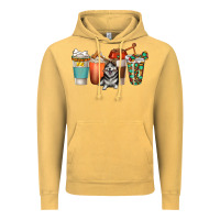 Vintage Mustard alaskan husky dog coffee cups Vintage Hoodie - texasbilliewilder