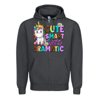 Smoke cute smart and a little bit dramatic unicorn Zipper Hoodie - AdoDesignShop