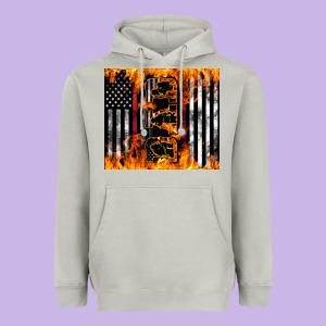 Western Firefighter Dad Heavyweight Hoodie Designed By Lillyallendesigns