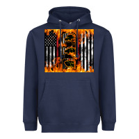 Navy Western Firefighter Dad Heavyweight Hoodie - LillyAllenDesigns