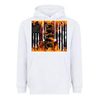 White Western Firefighter Dad Heavyweight Hoodie - LillyAllenDesigns
