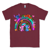 Burgundy stitch and lilo rainbow Classic Tee - AdoDesignShop