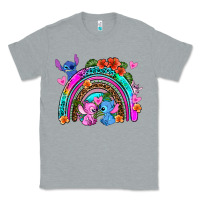 Heather Grey stitch and lilo rainbow Classic Tee - AdoDesignShop