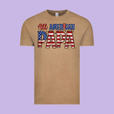 All American Papa Vintage Tee Designed By Zillion Design Studio
