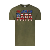 Vintage Olive all American papa Vintage Tee - Zillion Design Studio