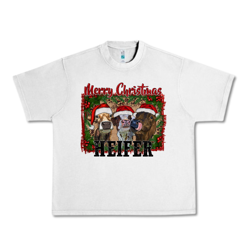 Merry Christmas Heifer Urban Heavy Tee by RanaPortraitStore | Teevron