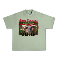 Oil Green merry christmas heifer Urban Heavy Tee - RanaPortraitStore
