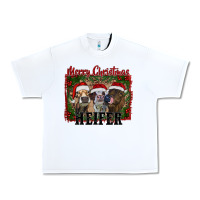White merry christmas heifer Urban Heavy Tee - RanaPortraitStore