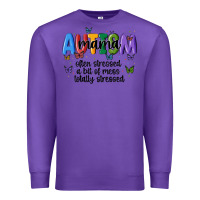 Purple autism mama Premium Sweatshirt - MaliasSmallBusiness
