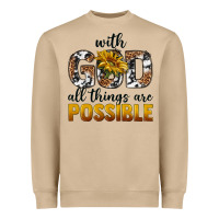 Mushroom with god al things ara possible Heavyweight Sweatshirt - texasbilliewilder
