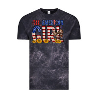 Cloud Black all american girl Vintage Tee - Zillion Design Studio