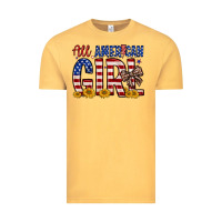 Vintage Mustard all american girl Vintage Tee - Zillion Design Studio