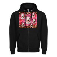 Black calf valentines tumbler Zipper Hoodie - JahusDesignShop