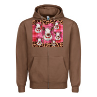 Chestnut calf valentines tumbler Zipper Hoodie - JahusDesignShop