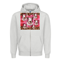 Dove Grey calf valentines tumbler Zipper Hoodie - JahusDesignShop