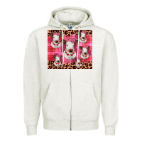Oatmeal Heather calf valentines tumbler Zipper Hoodie - JahusDesignShop