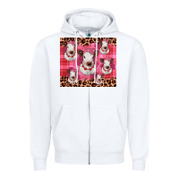 White calf valentines tumbler Zipper Hoodie - JahusDesignShop