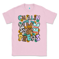Bubblegum Pink Chillin with my peeps Easter Classic Tee - OliviaCreatesArt