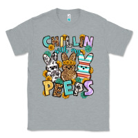 Heather Grey Chillin with my peeps Easter Classic Tee - OliviaCreatesArt