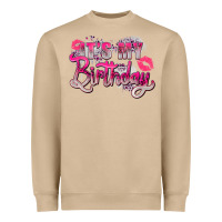 Mushroom pink it's my birthday Heavyweight Sweatshirt - Zillion Design Studio