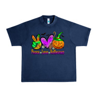 Navy peace love halloween Urban Heavy Tee - Zillion Design Studio