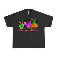Pigment Black peace love halloween Urban Heavy Tee - Zillion Design Studio