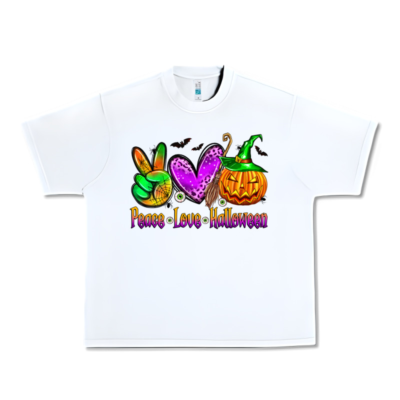 Peace Love Halloween Urban Heavy Tee by Zillion Design Studio | Teevron