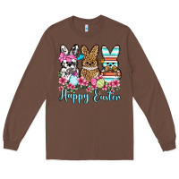 Chestnut Happy Easter western peeps Long Sleeve Tee - OliviaCreatesArt