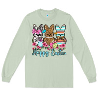 Matcha Happy Easter western peeps Long Sleeve Tee - OliviaCreatesArt